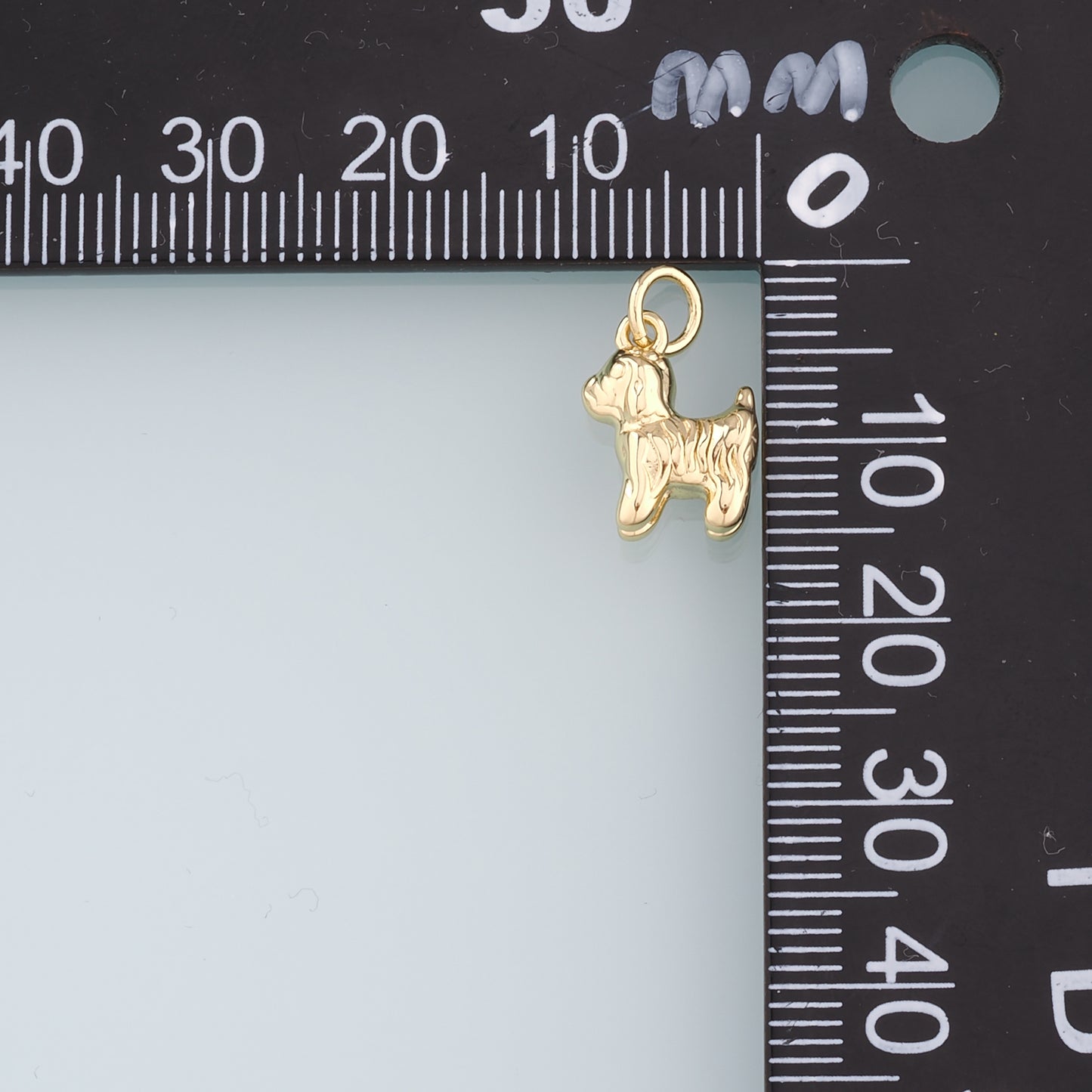Gold Dog Charms,18K Gold Filled Dog Pendant,Cute Dog Charm Bracelet Necklace for DIY Jewelry Making Supply