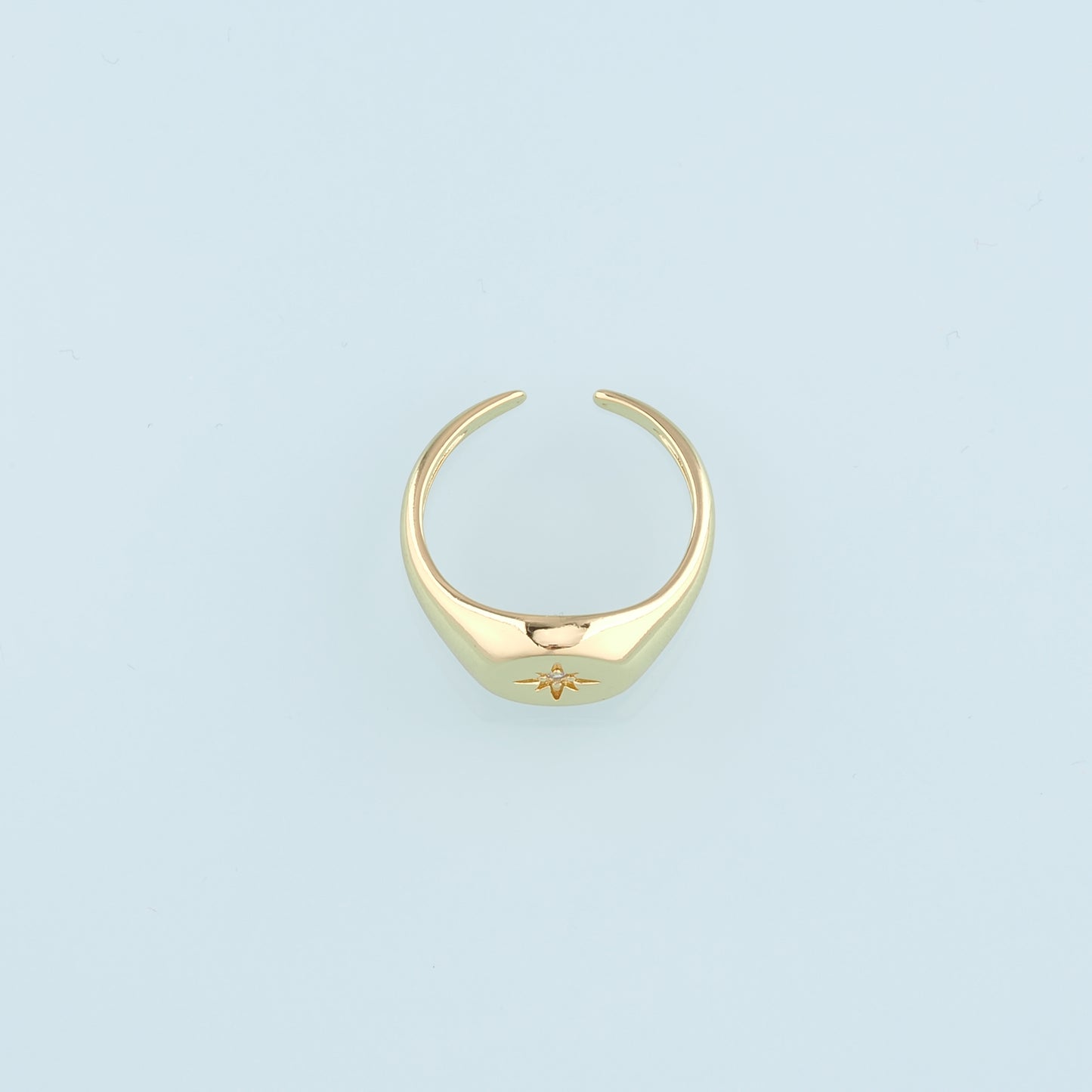 Gold Star Ring,18K Gold Filled CZ Celestial Ring,Classic Little Star jewelry