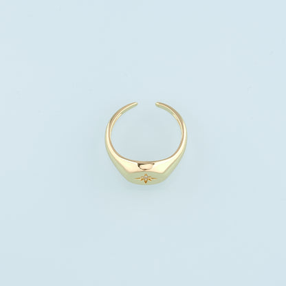 Gold Star Ring,18K Gold Filled CZ Celestial Ring,Classic Little Star jewelry