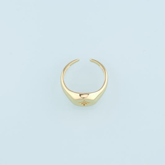 Gold Star Ring,18K Gold Filled CZ Celestial Ring,Classic Little Star jewelry