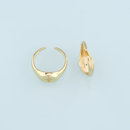 Gold Star Ring,18K Gold Filled CZ Celestial Ring,Classic Little Star jewelry