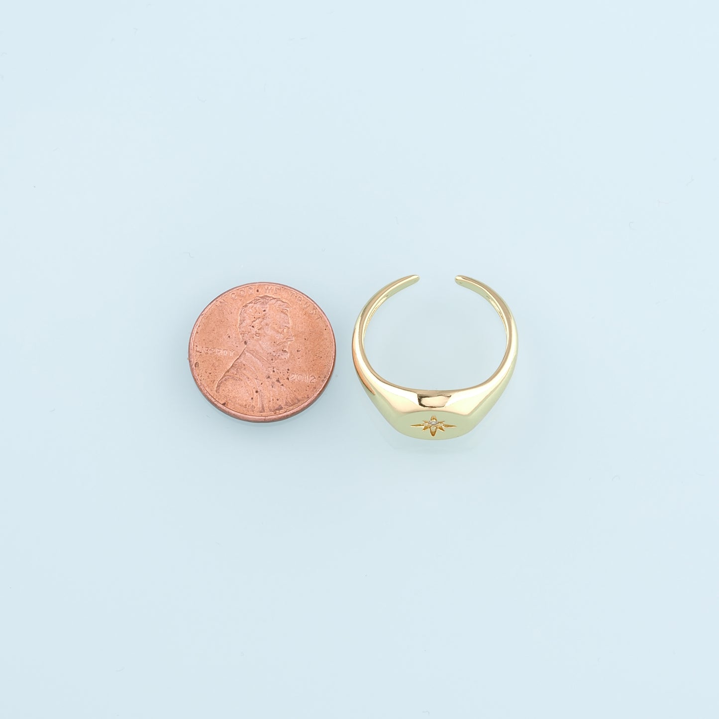 Gold Star Ring,18K Gold Filled CZ Celestial Ring,Classic Little Star jewelry