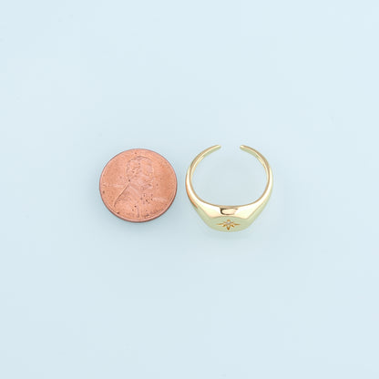 Gold Star Ring,18K Gold Filled CZ Celestial Ring,Classic Little Star jewelry