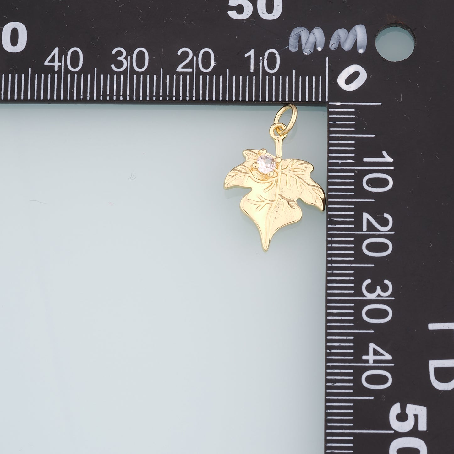 Gold Maple Leaf Charms,18K Gold Filled Maple Leaf Pendant,CZ Maple Leaf Charm Bracelet Necklace for DIY Jewelry Making Supply
