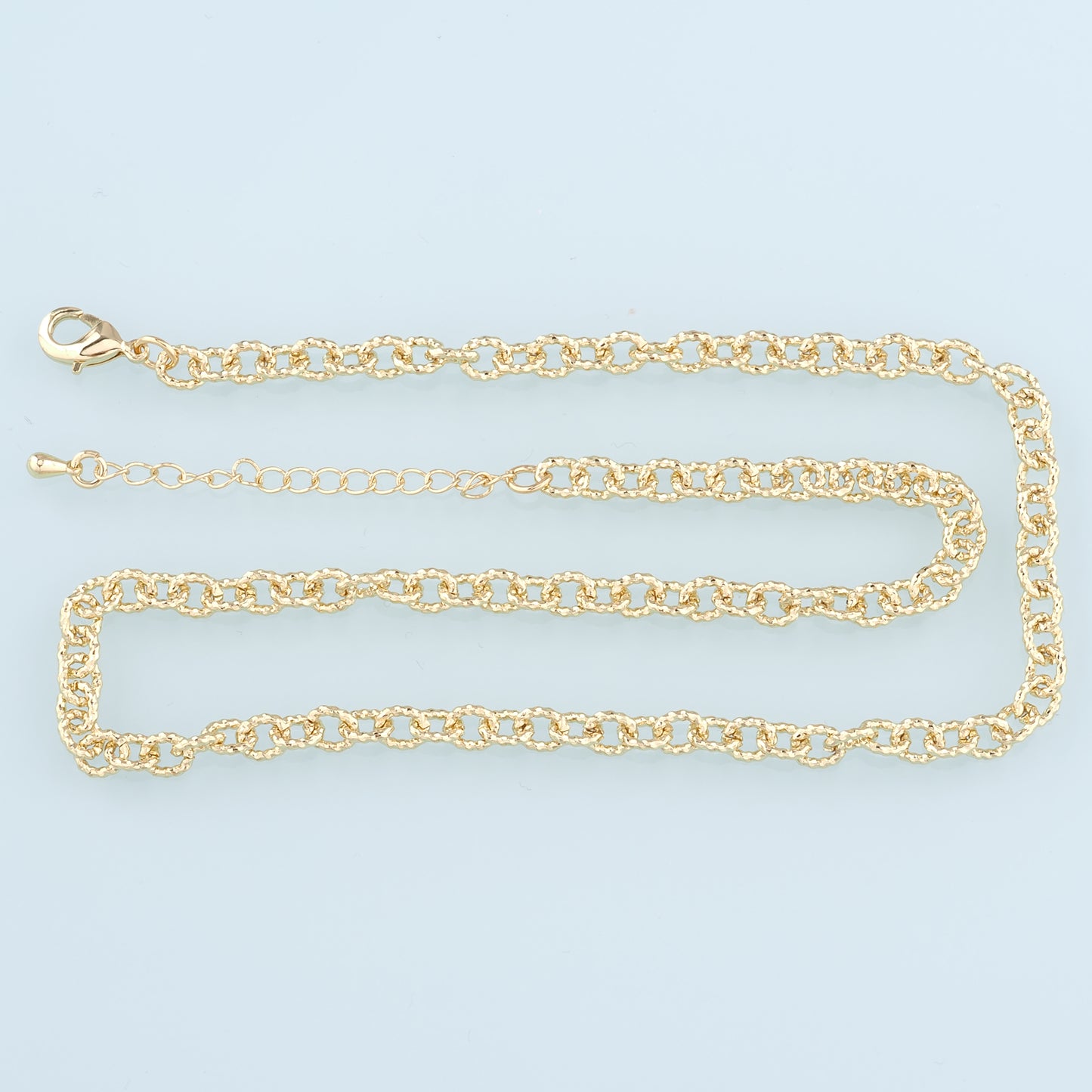 Gold Round Chain,18K Gold Filled Oval for Necklace Bracelet DIY Jewelry Making Supply