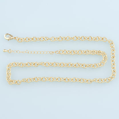 Gold Round Chain,18K Gold Filled Oval for Necklace Bracelet DIY Jewelry Making Supply