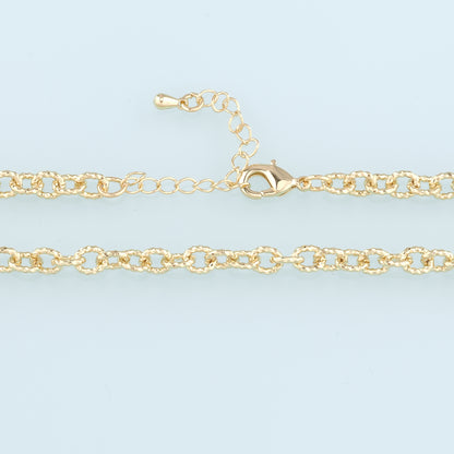 Gold Round Chain,18K Gold Filled Oval for Necklace Bracelet DIY Jewelry Making Supply