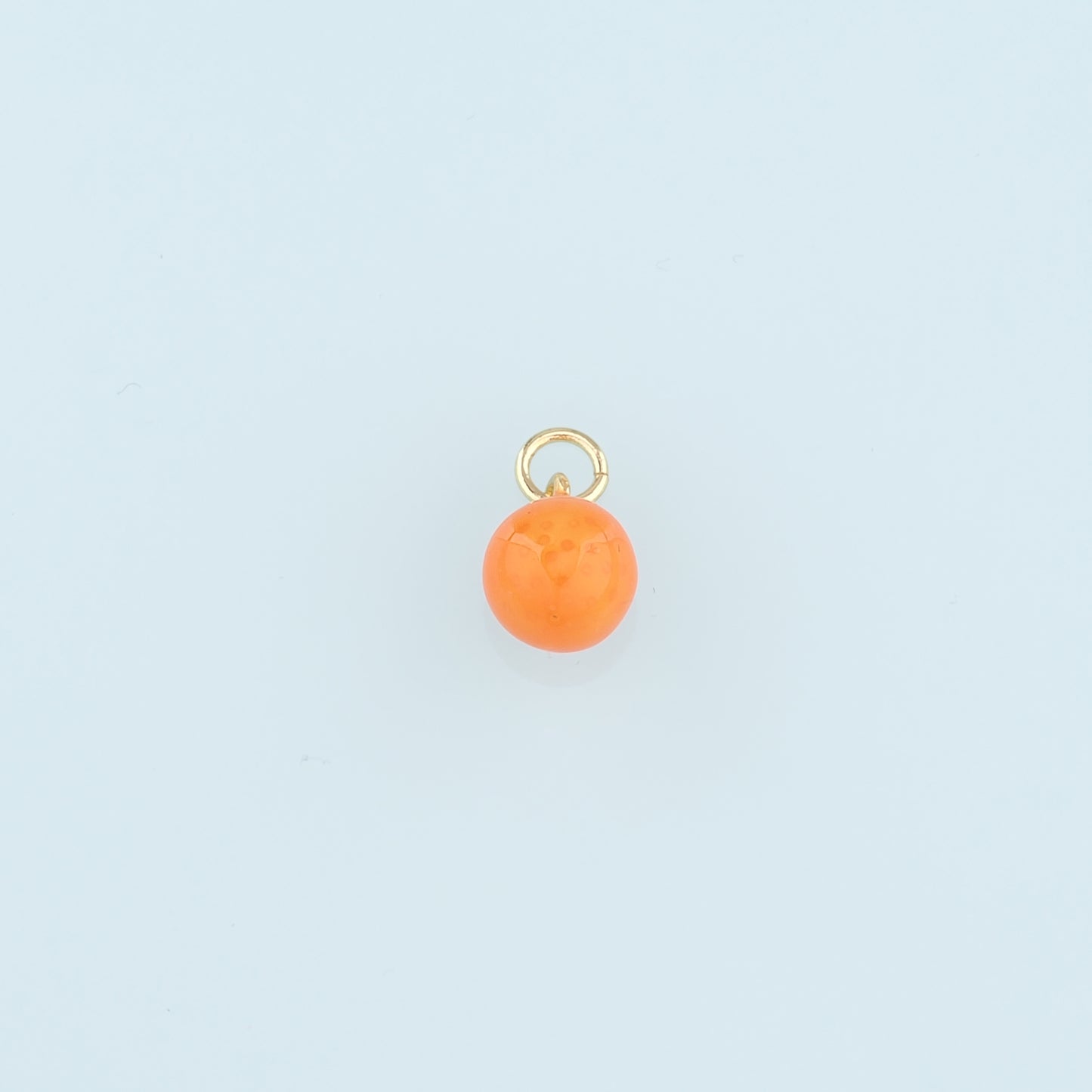 18K Gold Filled Orange Pendant,Fruit Charm Bracelet Necklace for DIY Jewelry Making Supply