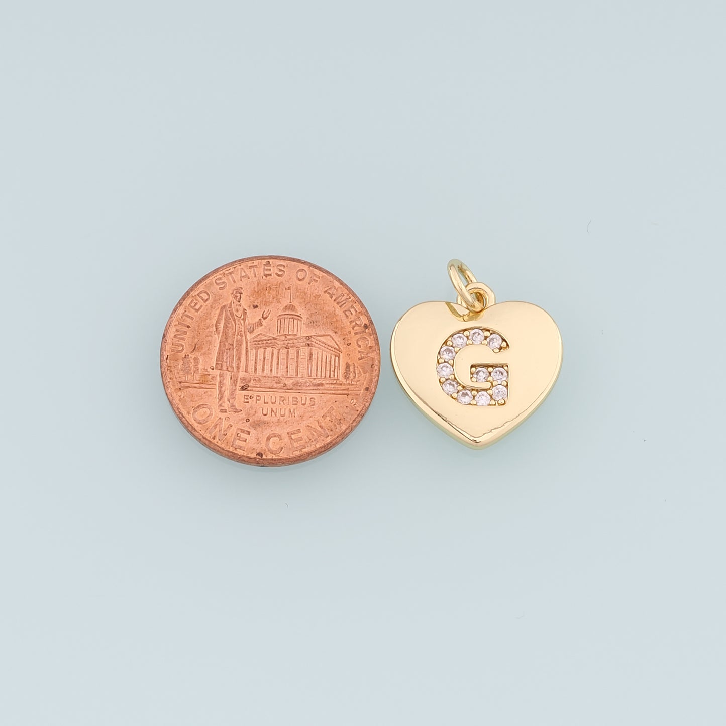 Gold Heart letter Charms,18K Gold Filled letter Pendant,Initial Charm Bracelet Necklace for DIY Jewelry Making Supply