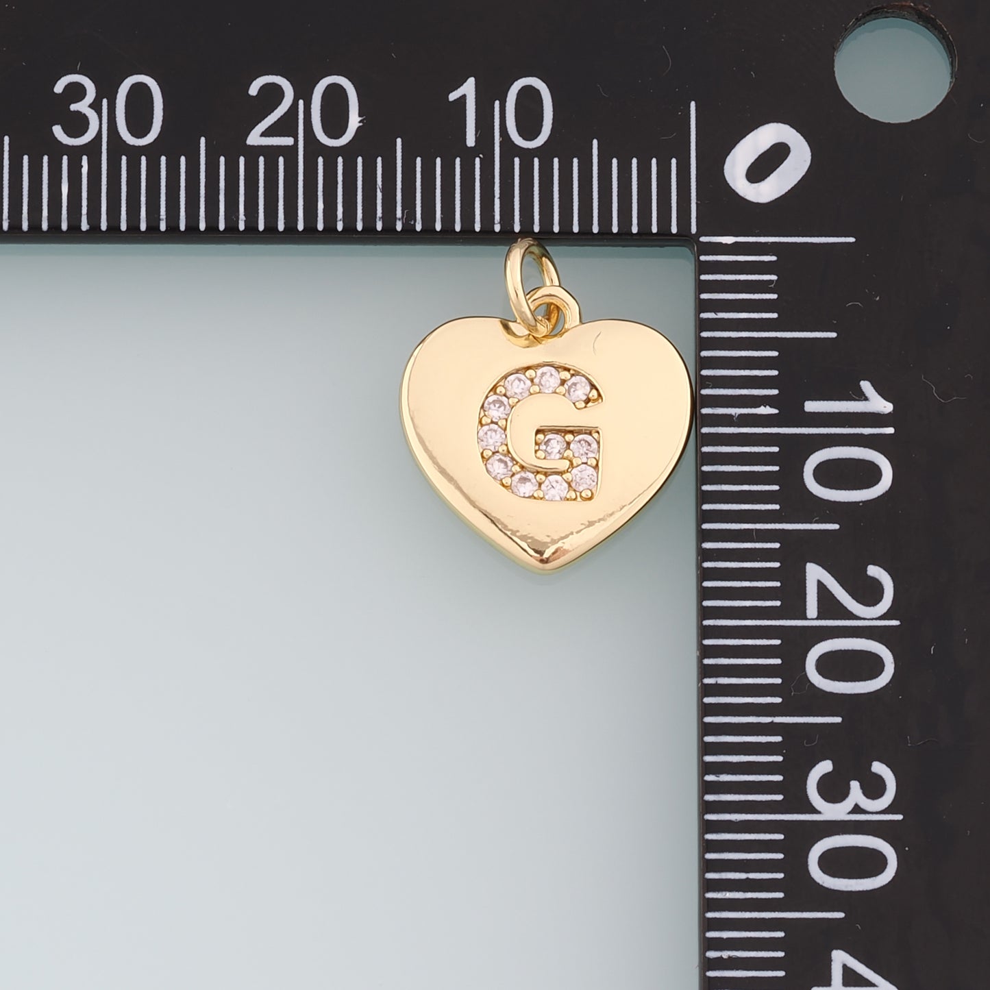 Gold Heart letter Charms,18K Gold Filled letter Pendant,Initial Charm Bracelet Necklace for DIY Jewelry Making Supply