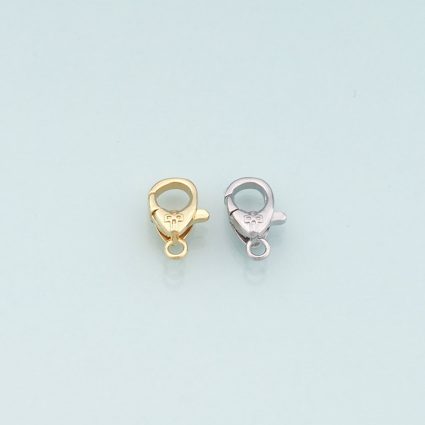Gold Clasp,18K Gold Filled Cross Lobster Clasp Gold Lobster Claw for DIY Jewelry Finding Necklace Bracelet