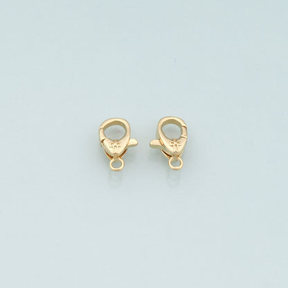 Gold Clasp,18K Gold Filled Cross Lobster Clasp Gold Lobster Claw for DIY Jewelry Finding Necklace Bracelet