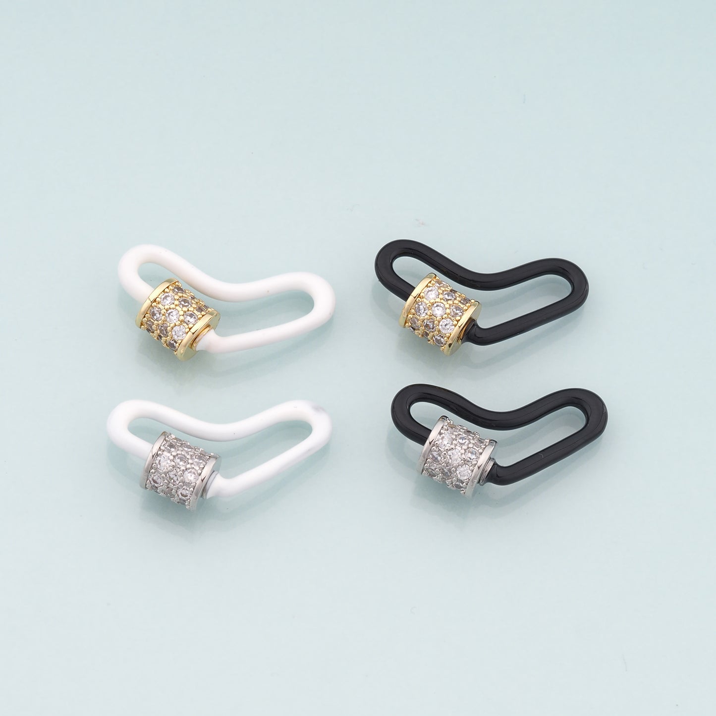 18K Gold Filled Heart Carabiner Clasp,Buckle Clasp,Carabiner Screw Clasp,Turnbuckle for DIY Jewelry