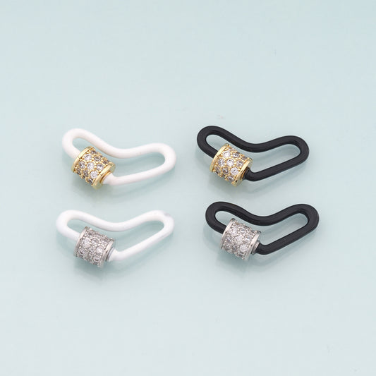 18K Gold Filled Heart Carabiner Clasp,Buckle Clasp,Carabiner Screw Clasp,Turnbuckle for DIY Jewelry