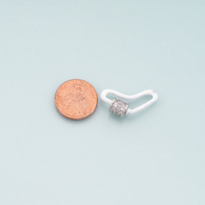 18K Gold Filled Heart Carabiner Clasp,Buckle Clasp,Carabiner Screw Clasp,Turnbuckle for DIY Jewelry