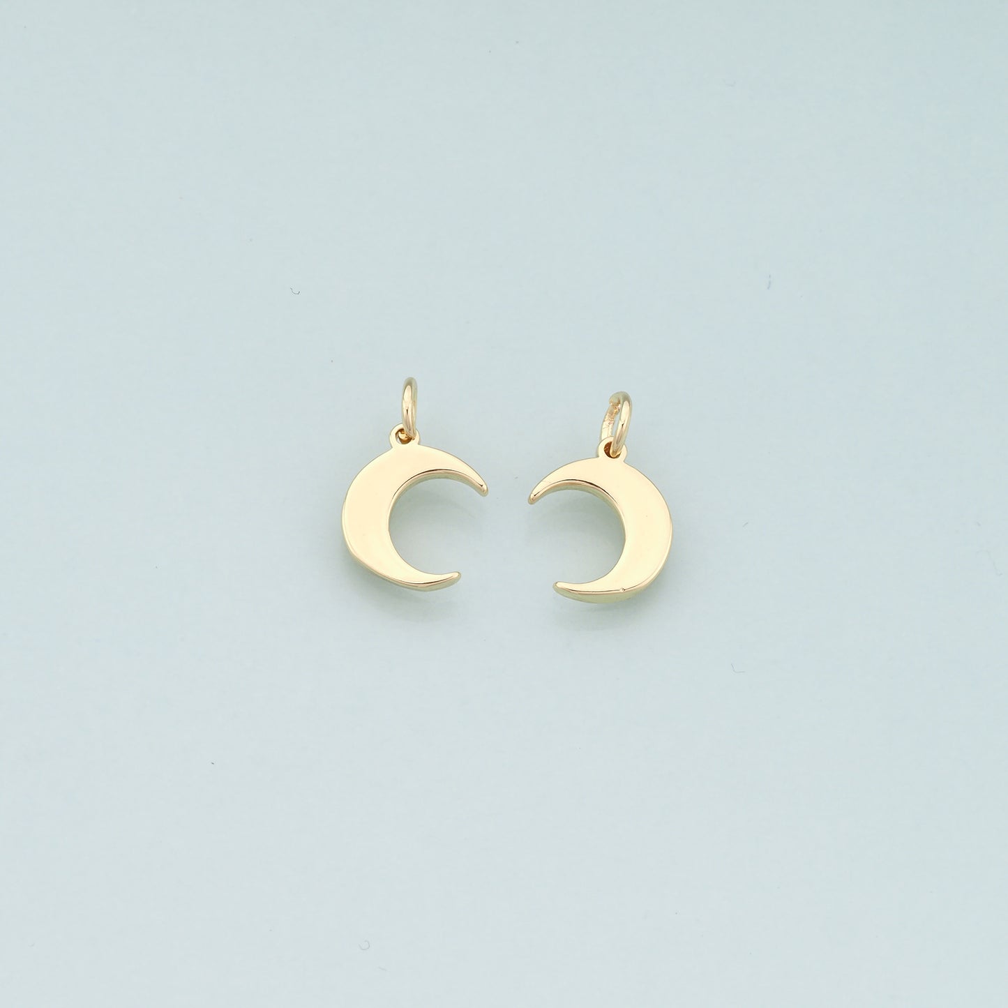 18K Gold Filled Moon Pendant,Celestial Charm Bracelet Necklace for DIY Jewelry Making Supply