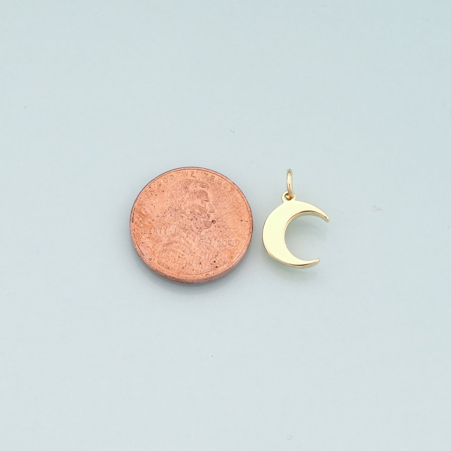 18K Gold Filled Moon Pendant,Celestial Charm Bracelet Necklace for DIY Jewelry Making Supply