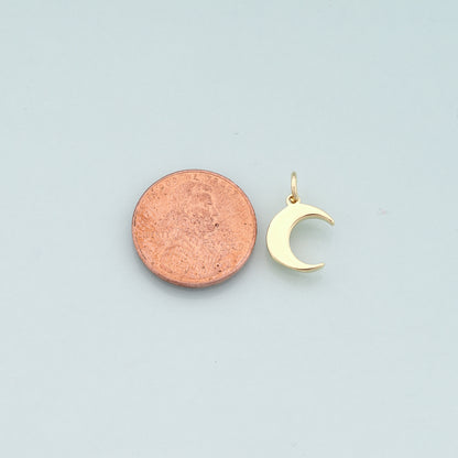 18K Gold Filled Moon Pendant,Celestial Charm Bracelet Necklace for DIY Jewelry Making Supply