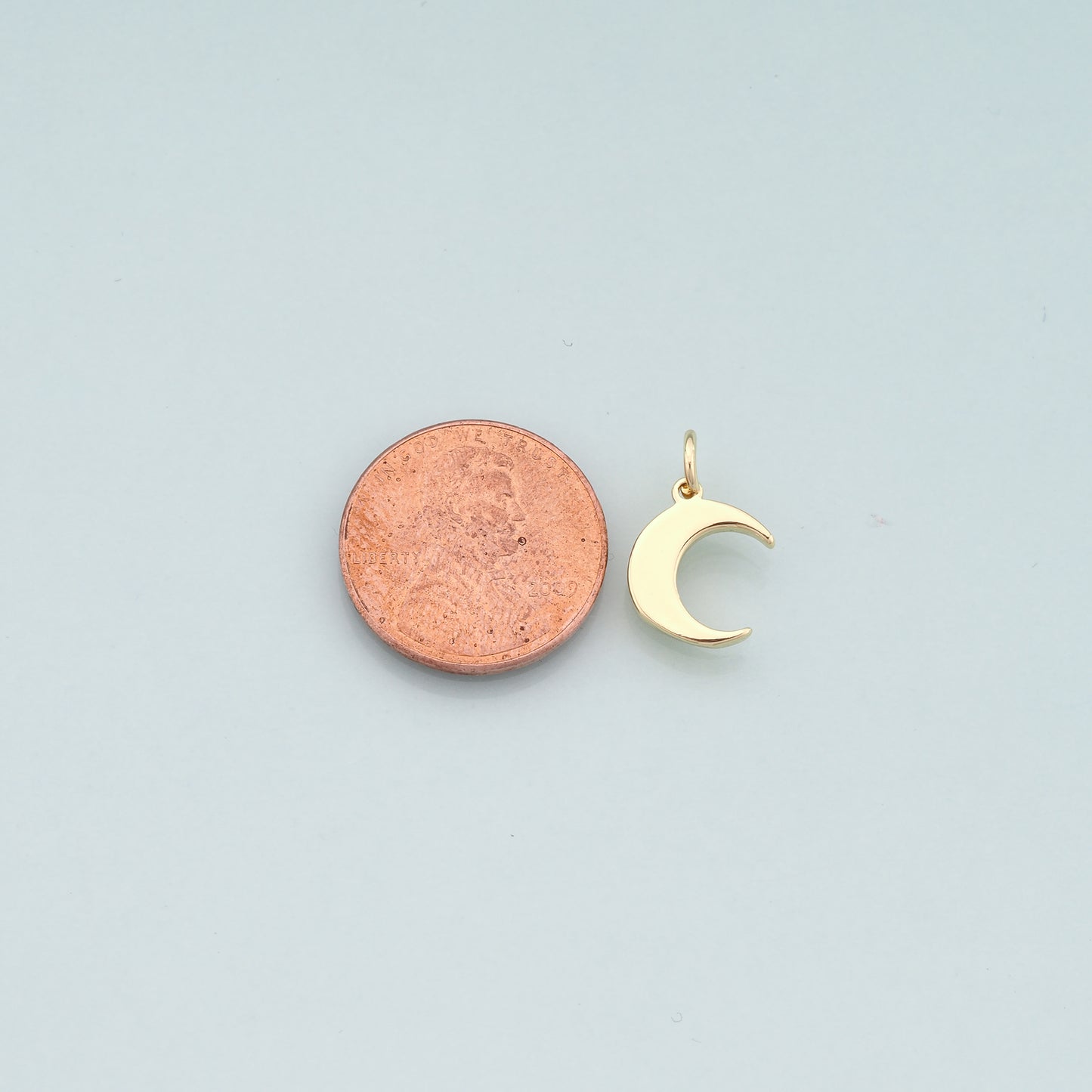 18K Gold Filled Moon Pendant,Celestial Charm Bracelet Necklace for DIY Jewelry Making Supply
