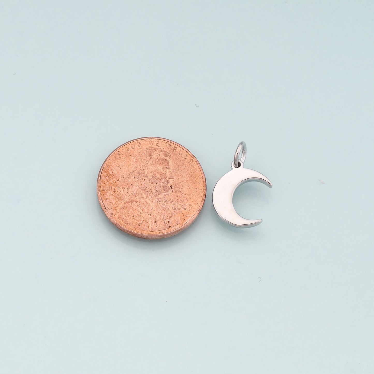 18K Gold Filled Moon Pendant,Celestial Charm Bracelet Necklace for DIY Jewelry Making Supply