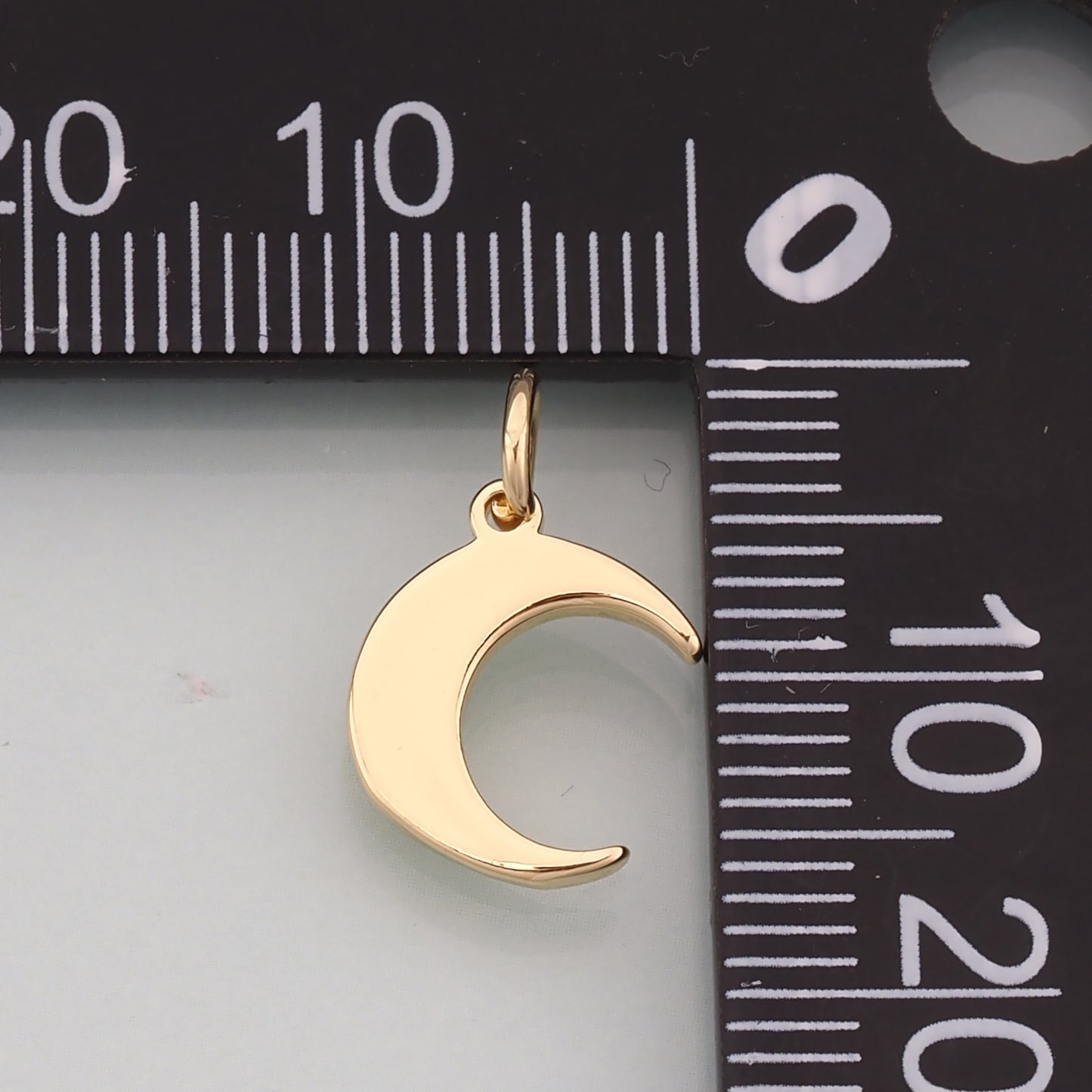 18K Gold Filled Moon Pendant,Celestial Charm Bracelet Necklace for DIY Jewelry Making Supply