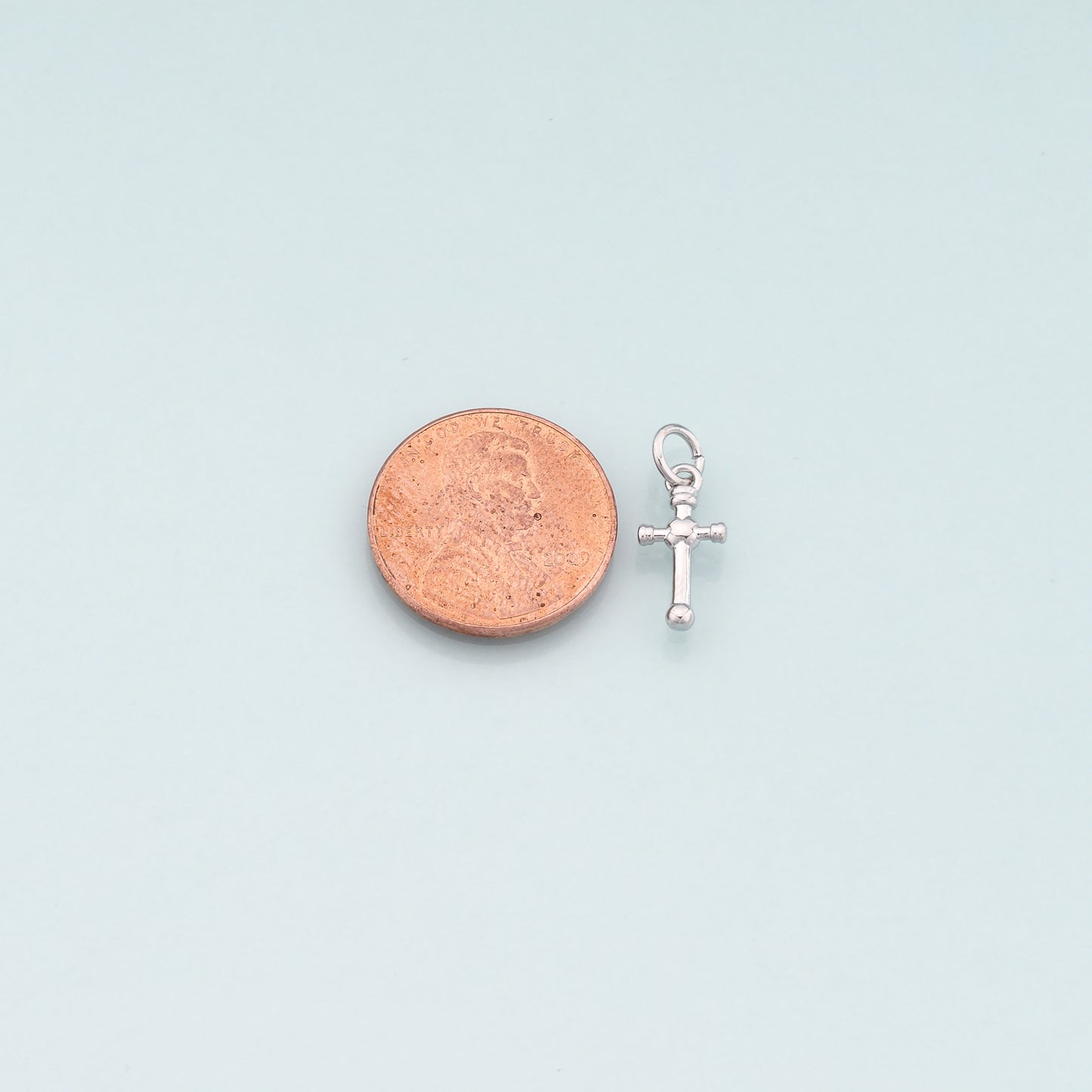 Gold Cross Charms,18K Gold Filled Cross Pendant,Religion Charm Bracelet Necklace for DIY Jewelry Making Supply