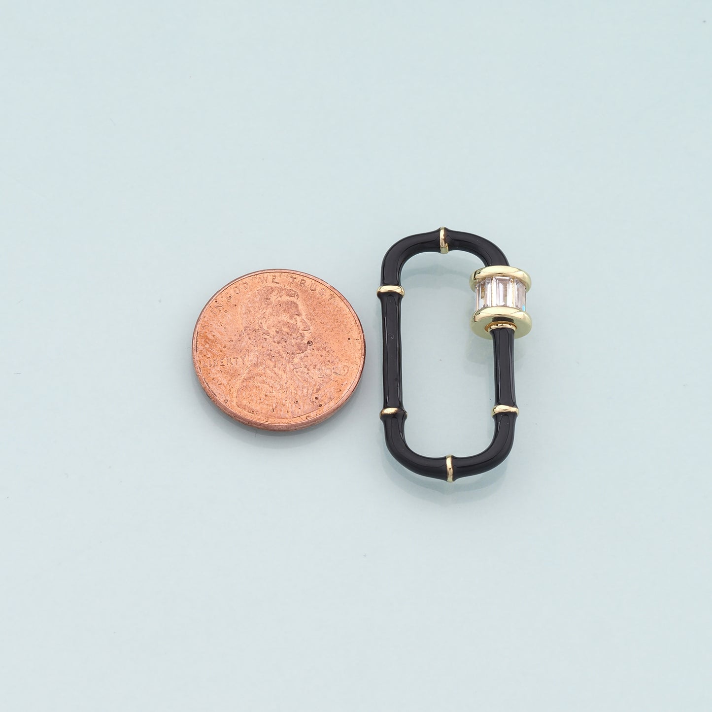18K Gold Filled Enamel Oval Carabiner Clasp,Buckle Clasp,Carabiner Screw Clasp,Turnbuckle,for DIY Jewelry