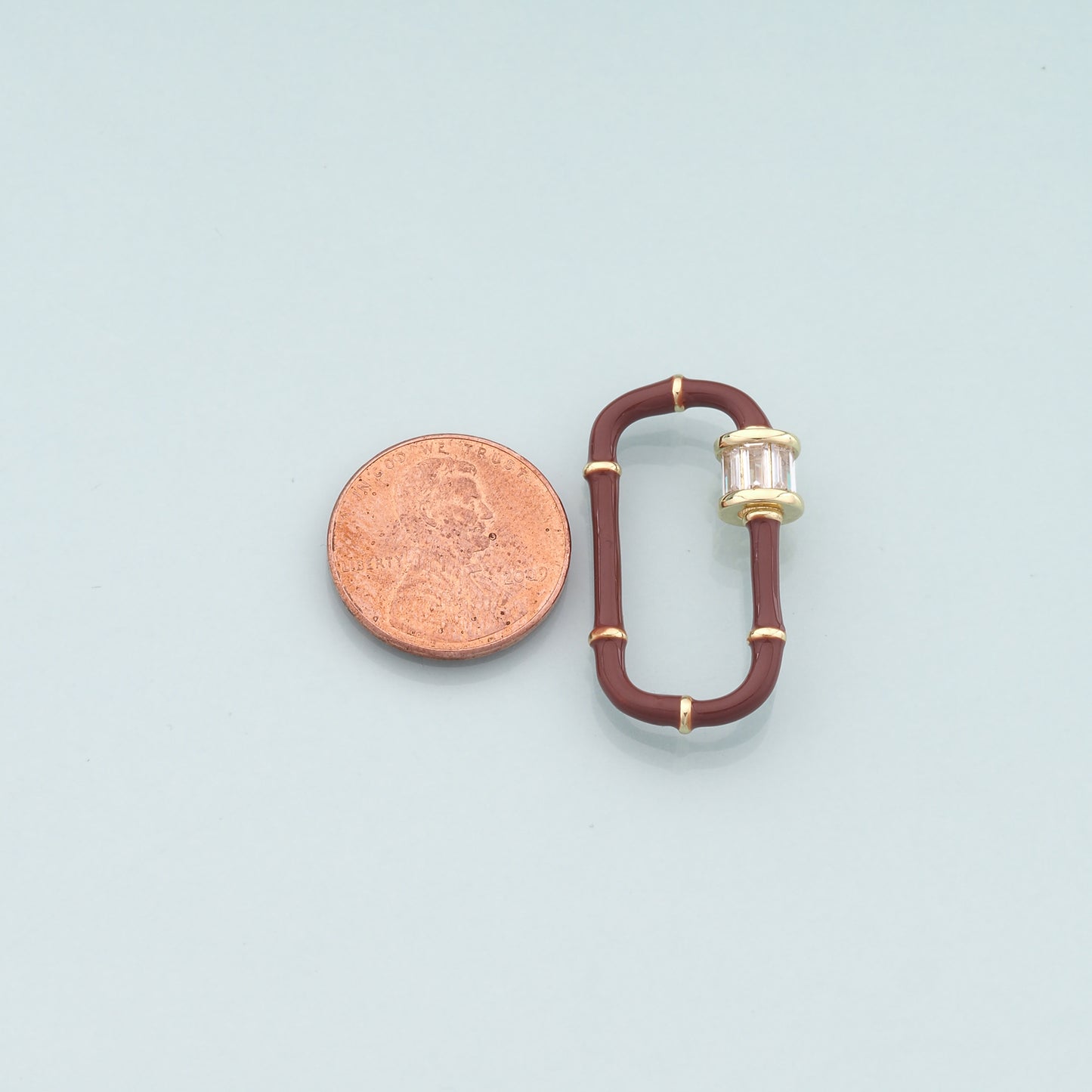 18K Gold Filled Enamel Oval Carabiner Clasp,Buckle Clasp,Carabiner Screw Clasp,Turnbuckle,for DIY Jewelry
