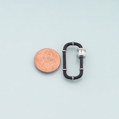 18K Gold Filled Enamel Oval Carabiner Clasp,Buckle Clasp,Carabiner Screw Clasp,Turnbuckle,for DIY Jewelry