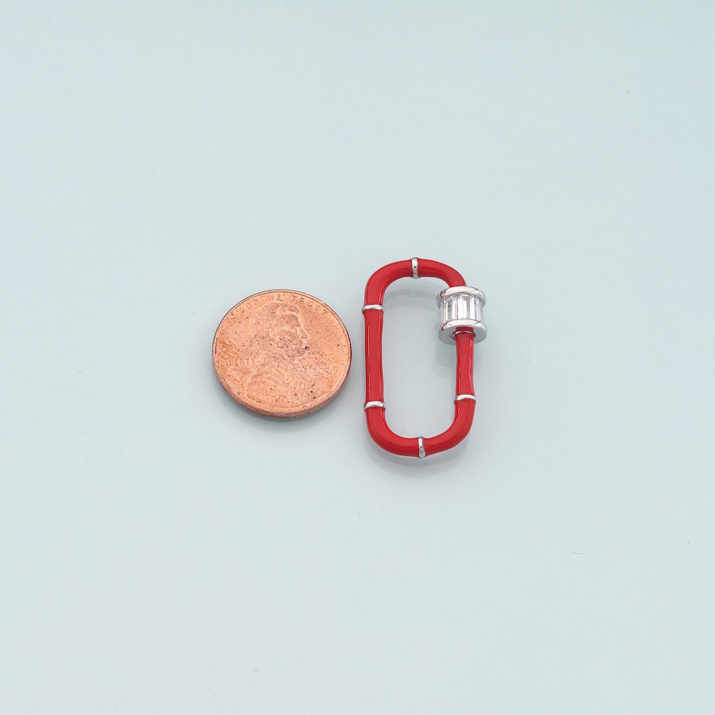 18K Gold Filled Enamel Oval Carabiner Clasp,Buckle Clasp,Carabiner Screw Clasp,Turnbuckle,for DIY Jewelry
