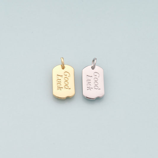 Gold Luck Charms,18K Gold Filled Good Luck Pendant,Good Luck Charm Bracelet Necklace for DIY Jewelry Making Supply