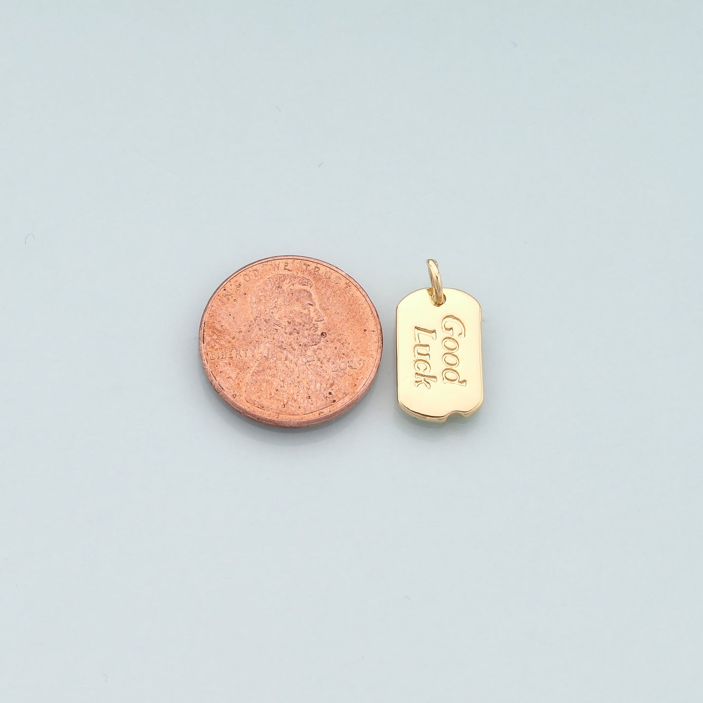Gold Luck Charms,18K Gold Filled Good Luck Pendant,Good Luck Charm Bracelet Necklace for DIY Jewelry Making Supply