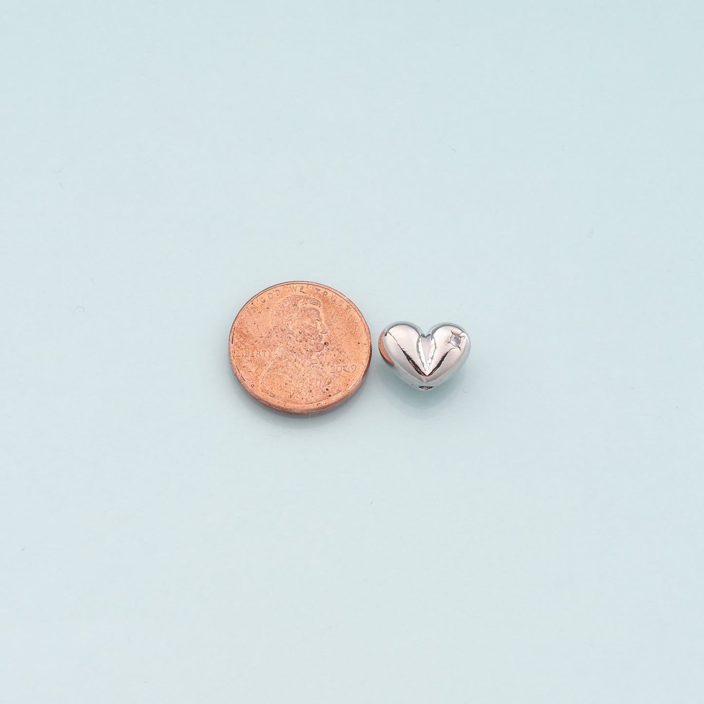 Gold Heart Beads Charms,18K Gold Filled Heart Spacer beads Bracelet Necklace for DIY Jewelry Making Supply
