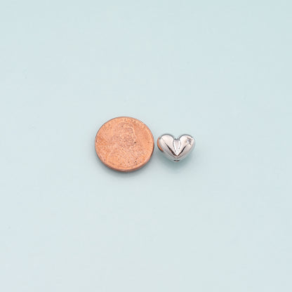 Gold Heart Beads Charms,18K Gold Filled Heart Spacer beads Bracelet Necklace for DIY Jewelry Making Supply