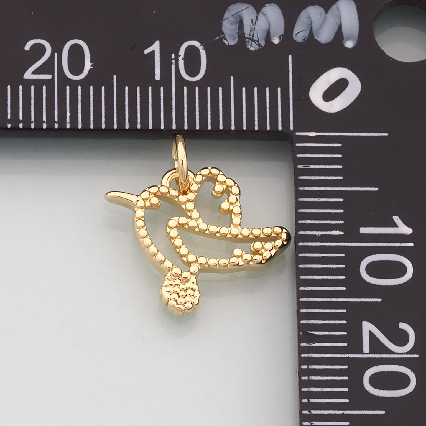 Gold Animal Charms,18K Gold Filled Bird Pendant,CZ Micro Pave Bird Charm Bracelet Necklace for DIY Jewelry Making Supply