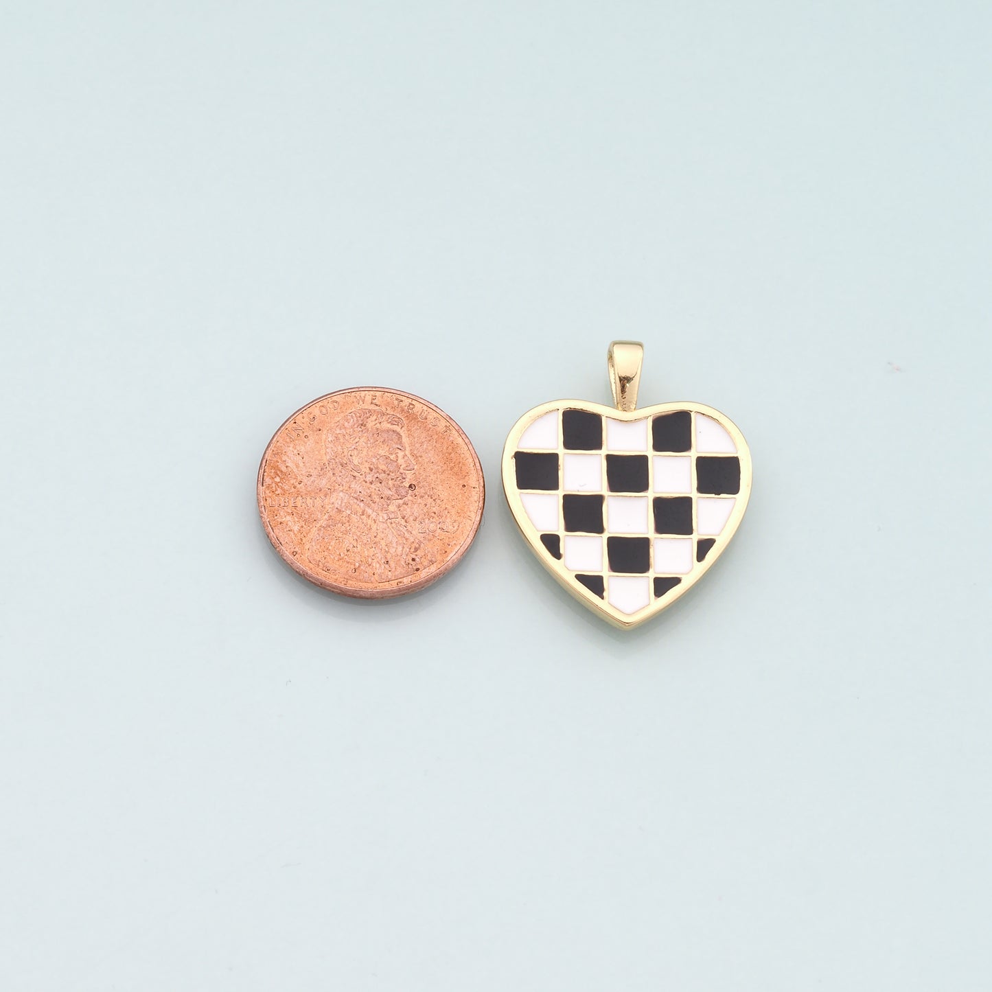 Gold Heart Charms,18K Gold Filled Heart Pendant,Enamel Heart Charm Bracelet Necklace for DIY Jewelry Making Supply