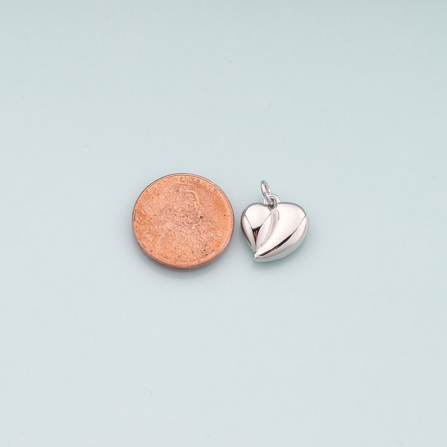 Gold Heart Charms,18K Gold Filled Heart Pendant,Dainty Heart Charm Bracelet Necklace for DIY Jewelry Making Supply