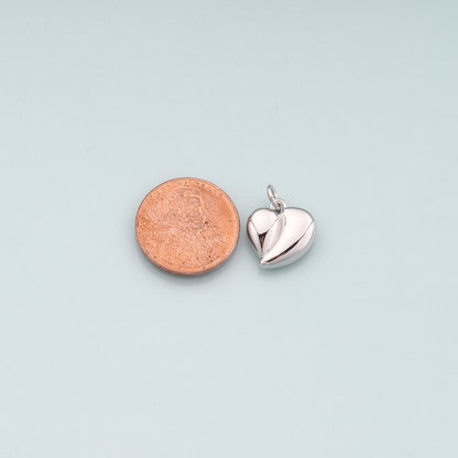 Gold Heart Charms,18K Gold Filled Heart Pendant,Dainty Heart Charm Bracelet Necklace for DIY Jewelry Making Supply