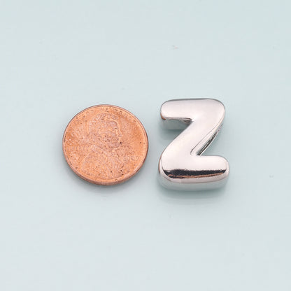 Gold Side Hole letter Charms,18K Gold Filled letter Pendant,initial Charm Bracelet Necklace for DIY Jewelry Making Supply