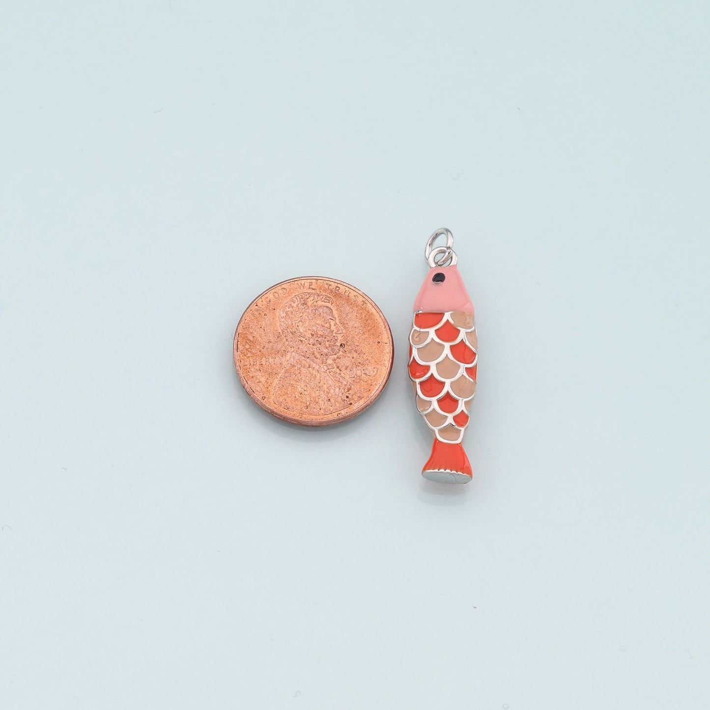 Gold Fish Charms,18K Gold Filled Fish Pendant,Enamel Ocean Charm Bracelet Necklace for DIY Jewelry Making Supply