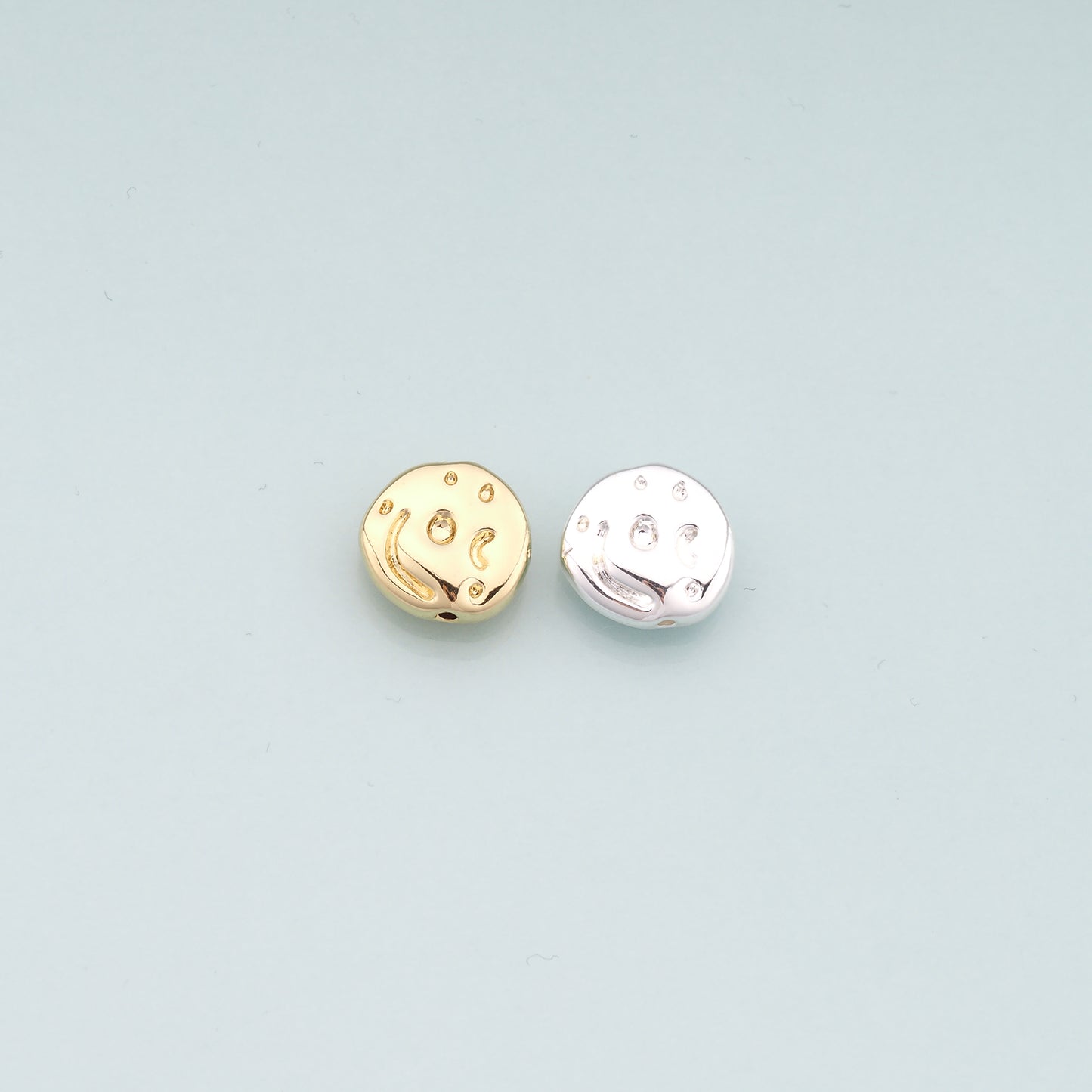 18K Gold Filled Geometry Beads Pendant,Geometry Charm Bracelet Necklace for DIY Jewelry Making Supply