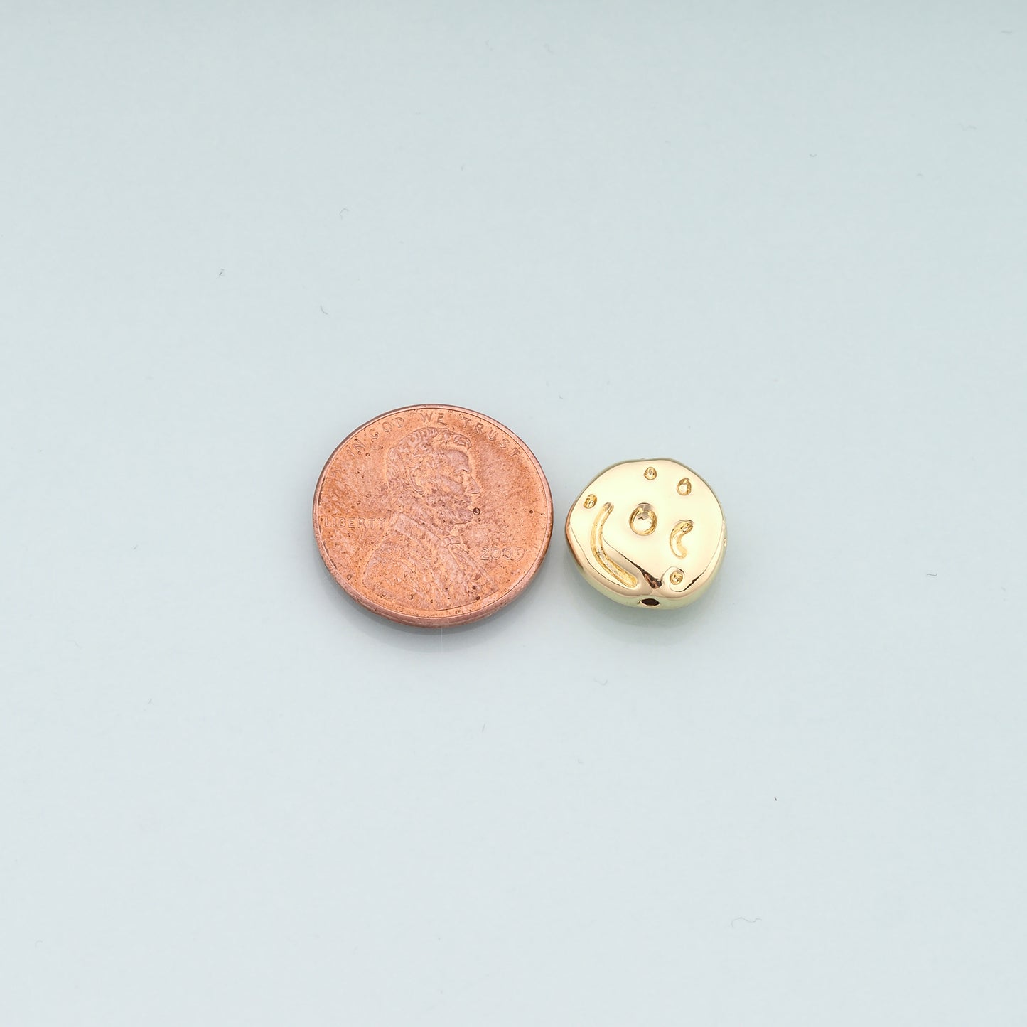 18K Gold Filled Geometry Beads Pendant,Geometry Charm Bracelet Necklace for DIY Jewelry Making Supply