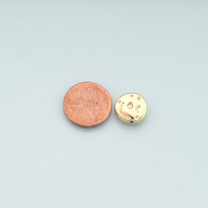 18K Gold Filled Geometry Beads Pendant,Geometry Charm Bracelet Necklace for DIY Jewelry Making Supply