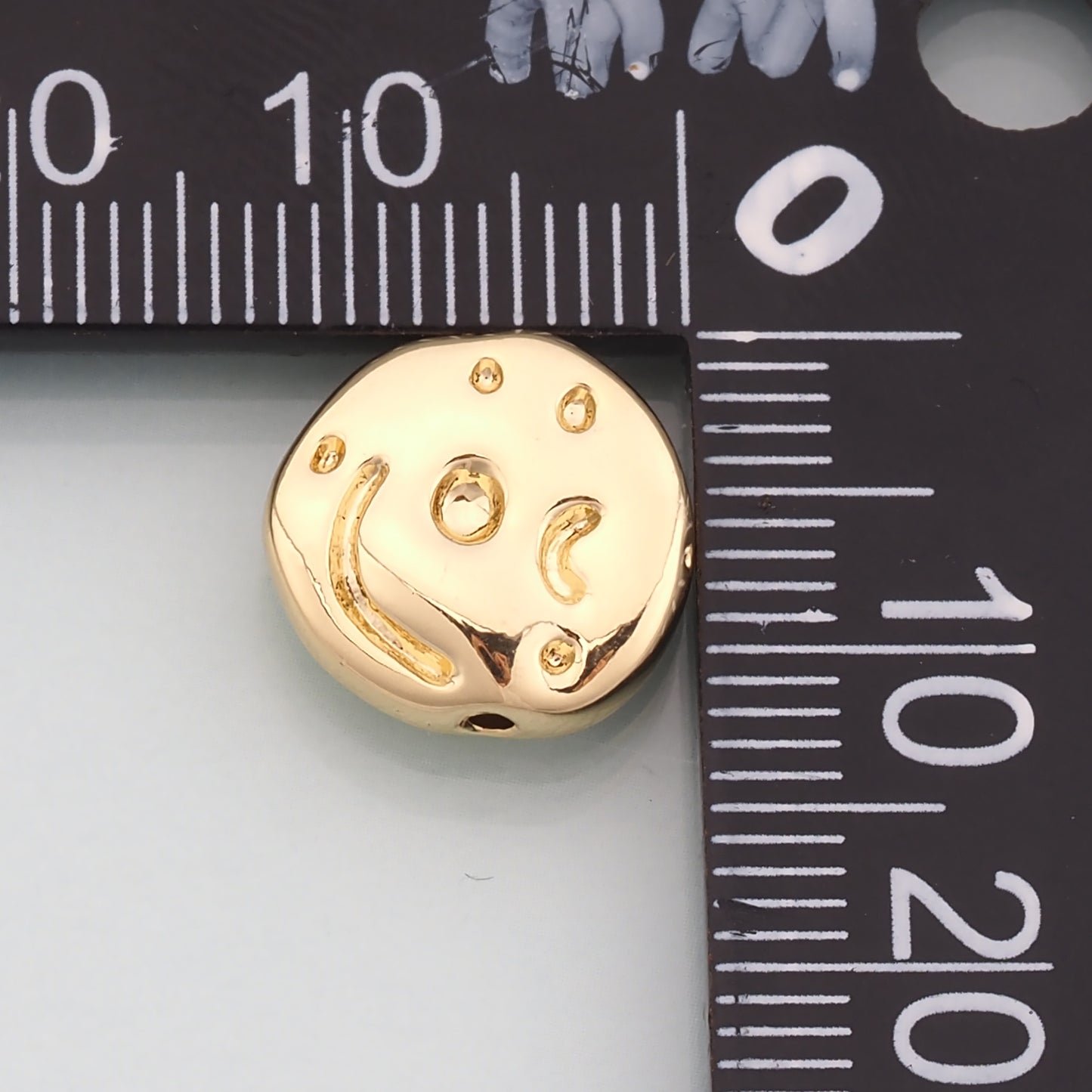 18K Gold Filled Geometry Beads Pendant,Geometry Charm Bracelet Necklace for DIY Jewelry Making Supply