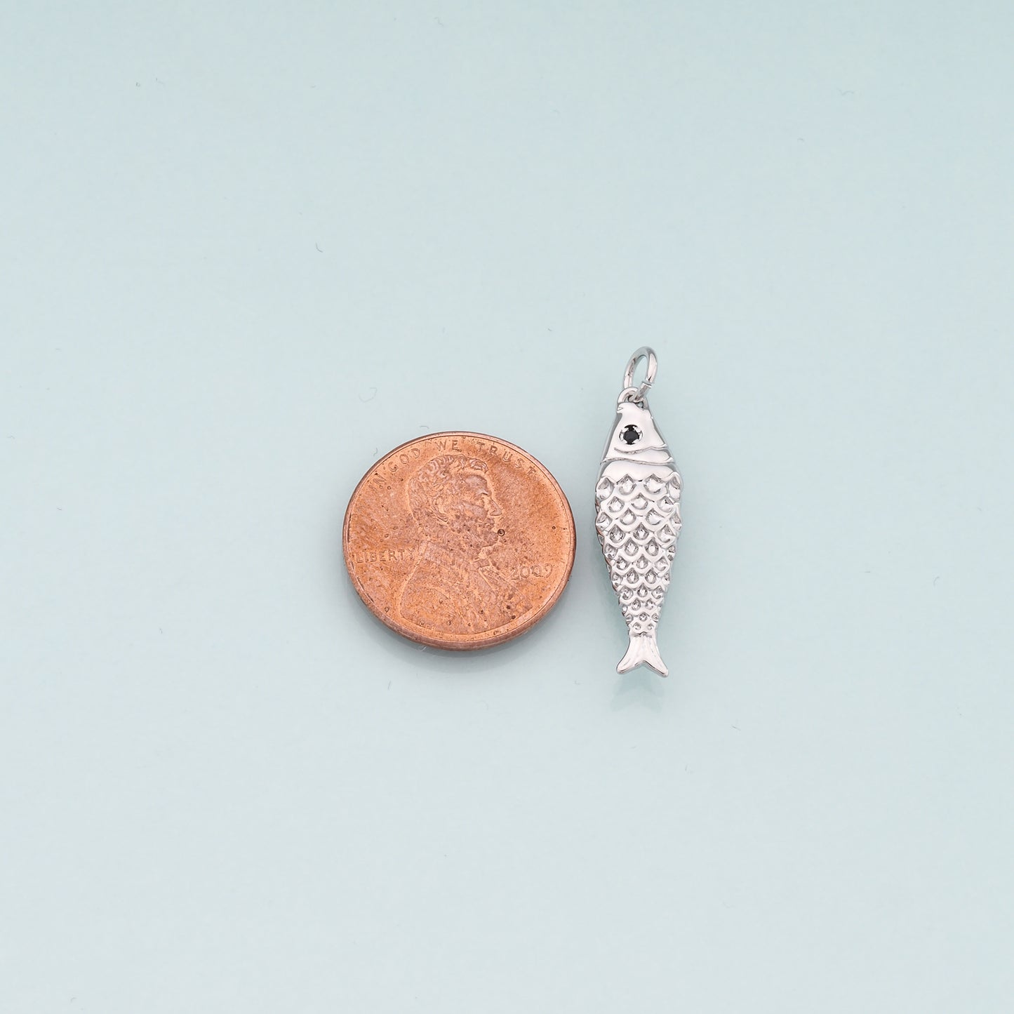 Gold Fish Charms,18K Gold Filled Fish Pendant,Ocean Charm Bracelet Necklace for DIY Jewelry Making Supply
