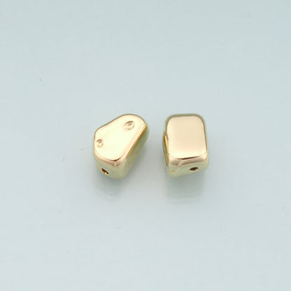 18K Gold Filled Geometry Beads Pendant,Geometry Charm Bracelet Necklace for DIY Jewelry Making Supply