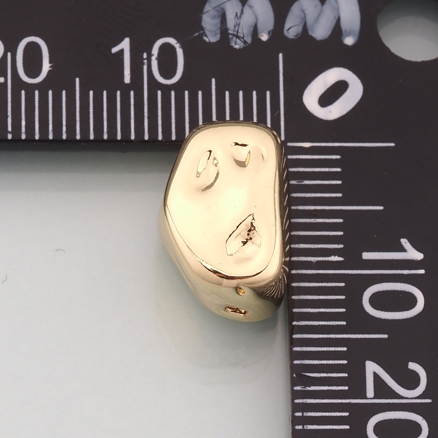 18K Gold Filled Geometry Beads Pendant,Geometry Charm Bracelet Necklace for DIY Jewelry Making Supply