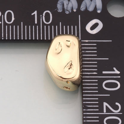 18K Gold Filled Geometry Beads Pendant,Geometry Charm Bracelet Necklace for DIY Jewelry Making Supply