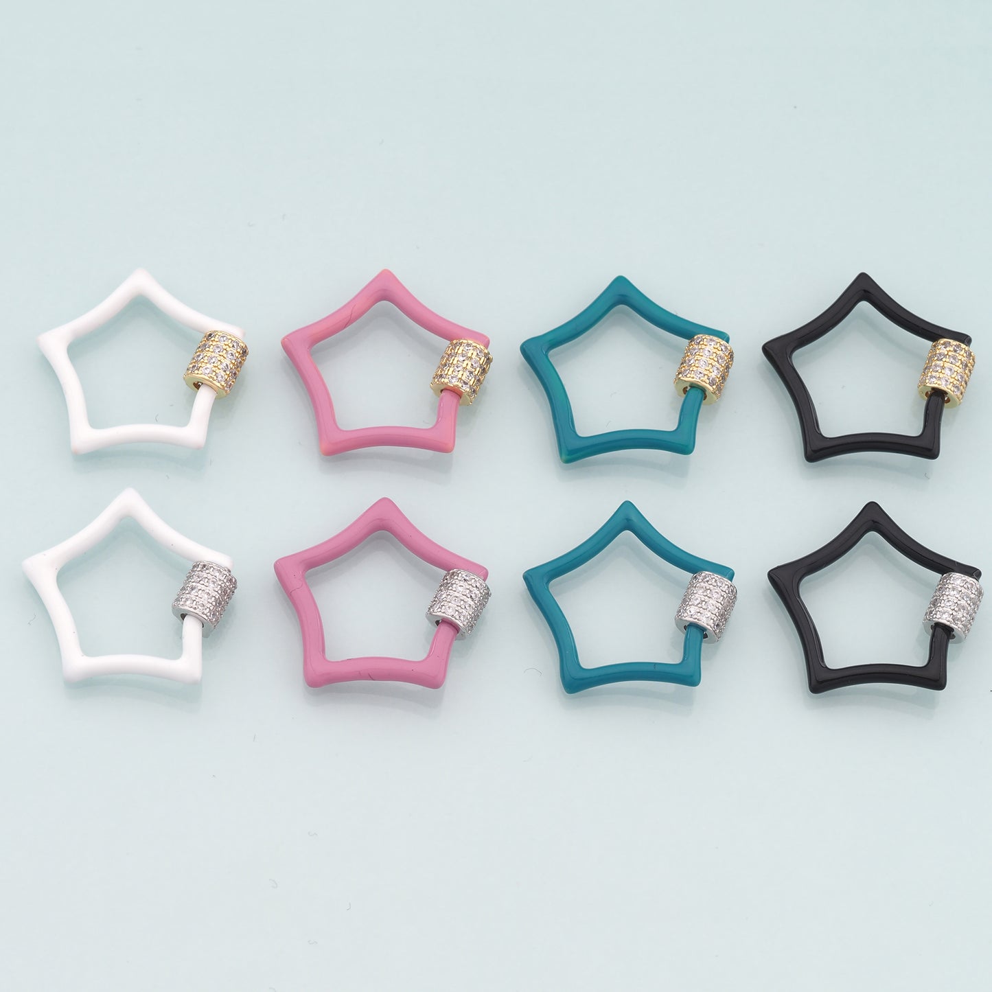 18K Gold Filled Star Carabiner Clasp,Buckle Clasp,Carabiner Screw Clasp,Turnbuckle for DIY Jewelry