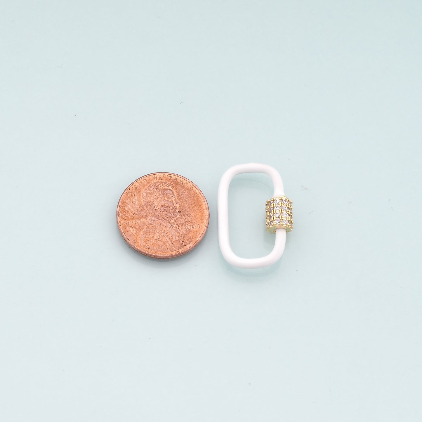 18K Gold Filled Enamel Oval Carabiner Clasp,Buckle Clasp,Carabiner Screw Clasp,Turnbuckle,for DIY Jewelry